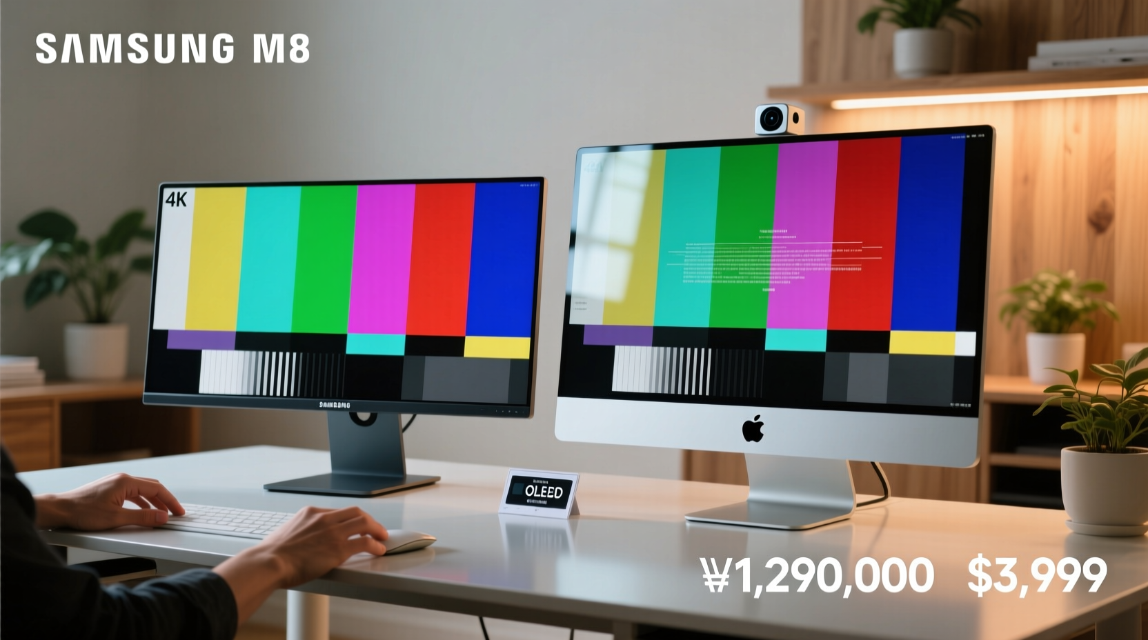 samsung m8 vs apple studio display is the price difference really worth it