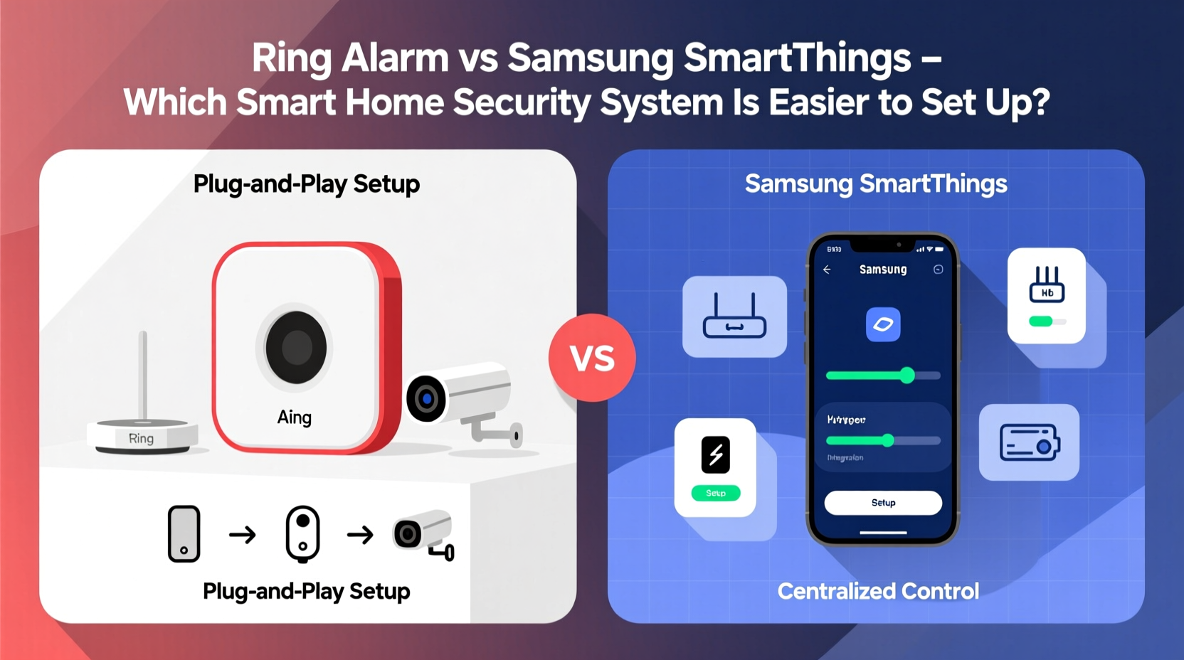 ring alarm vs samsung smartthings which smart home security system is less of a headache to set up