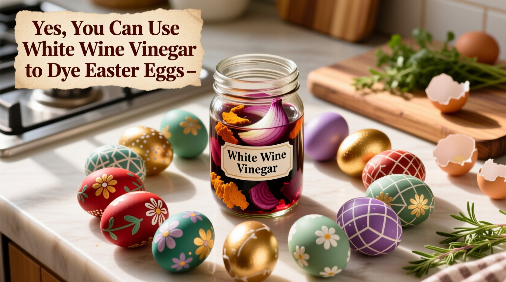 can you use white wine vinegar to dye easter eggs