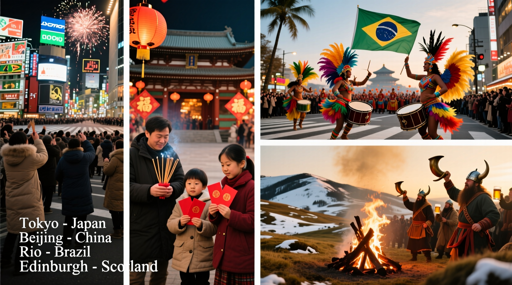 how do people celebrate new year around the world