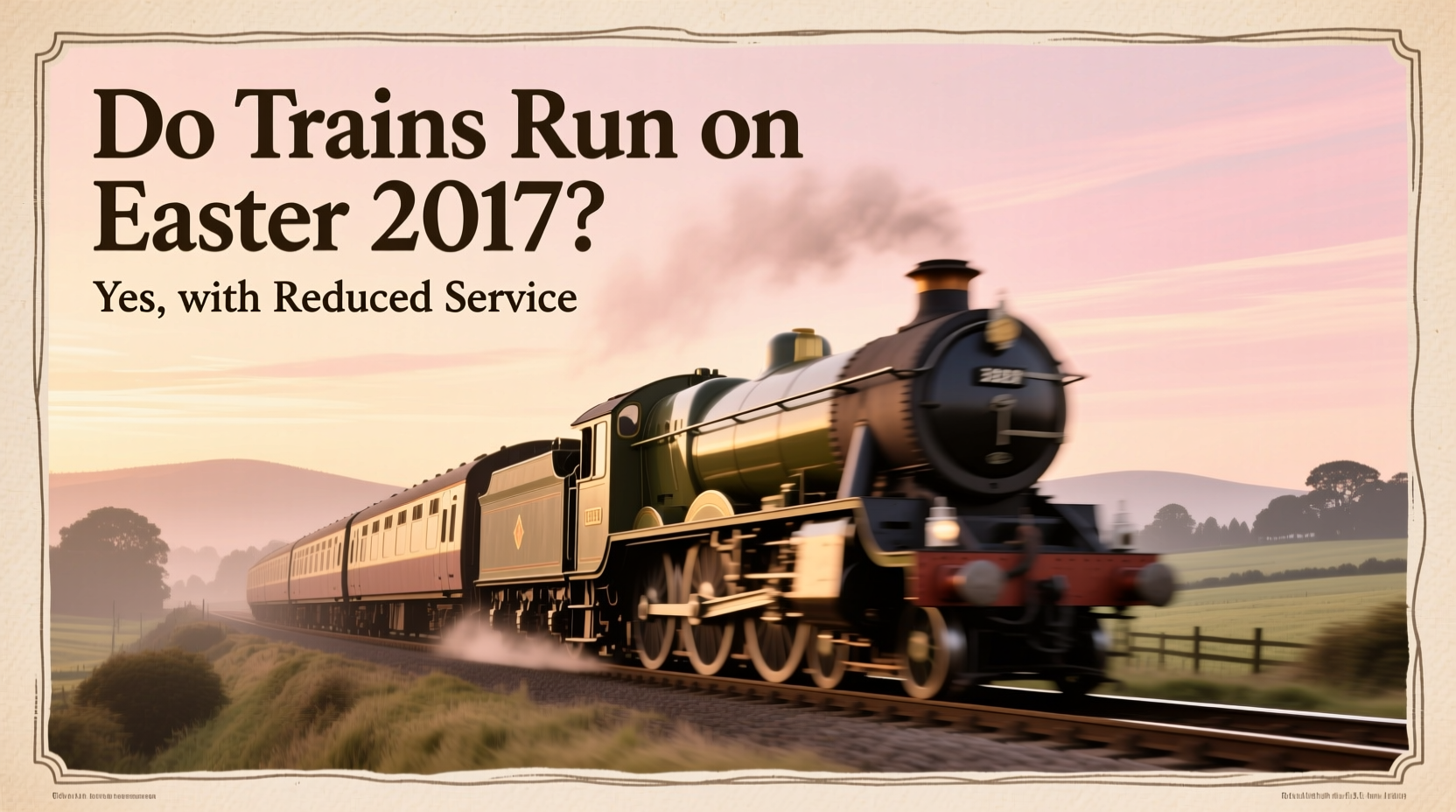 do trains run on easter 2017