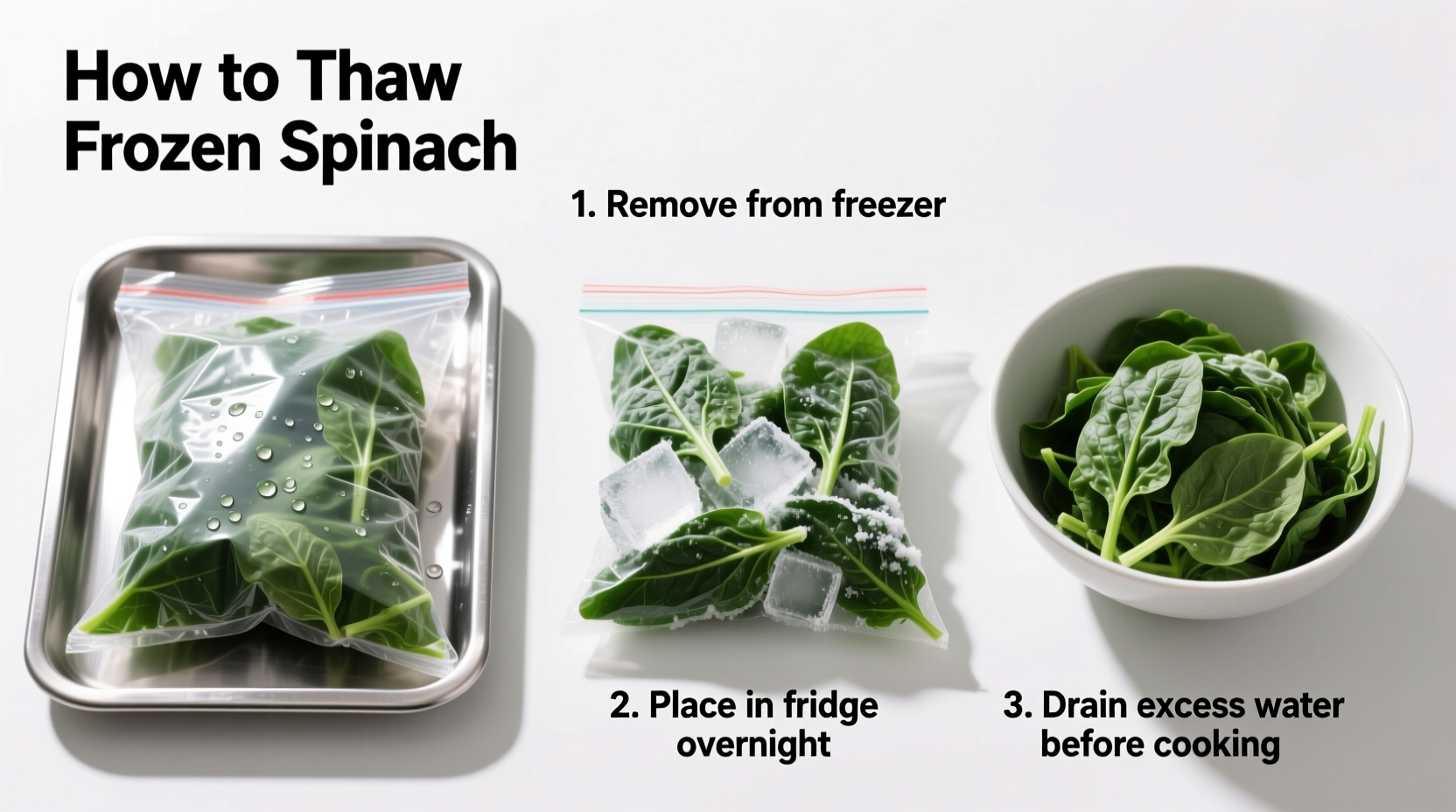 How to Thaw Frozen Spinach Properly: 3 Safe Methods