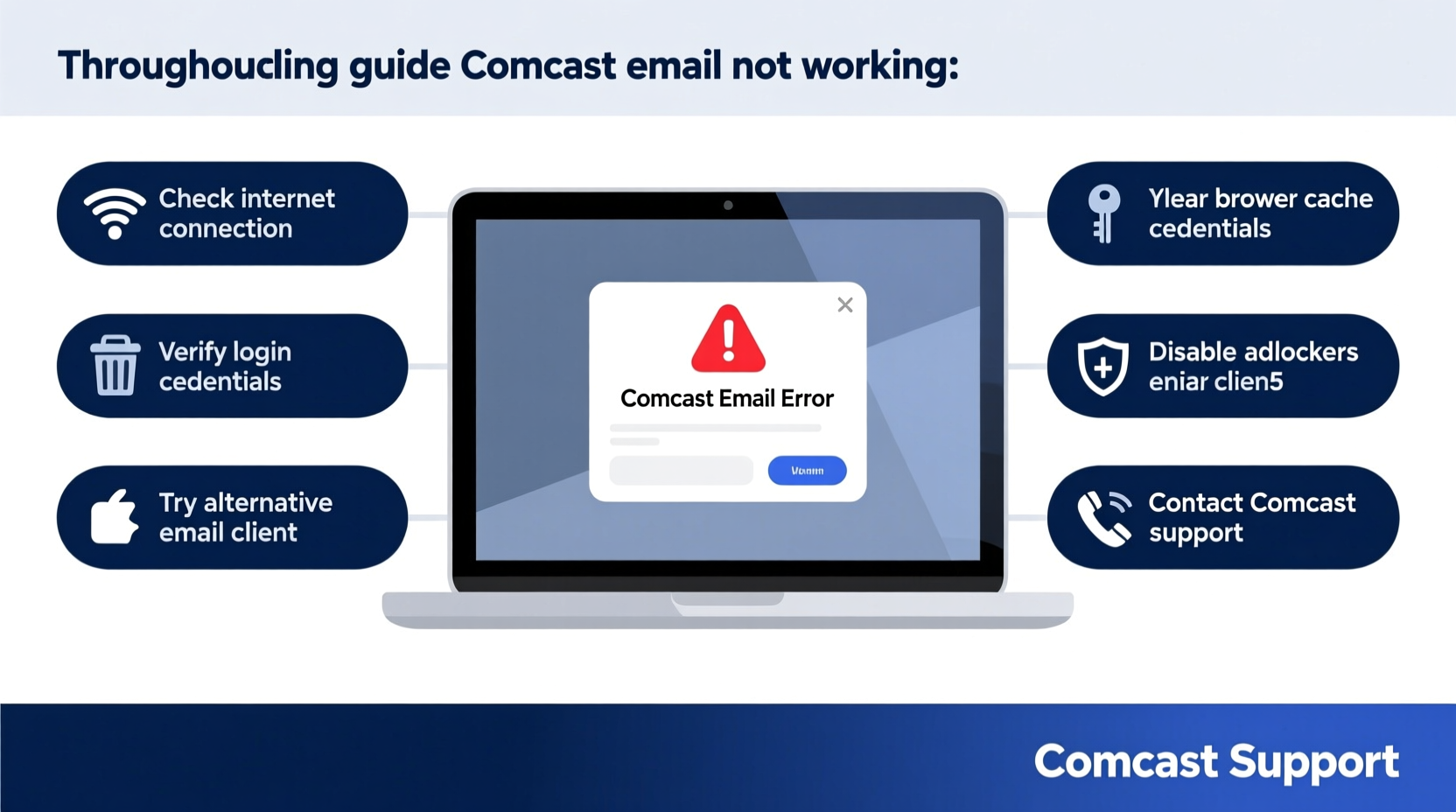 comcast email not working troubleshooting fixes