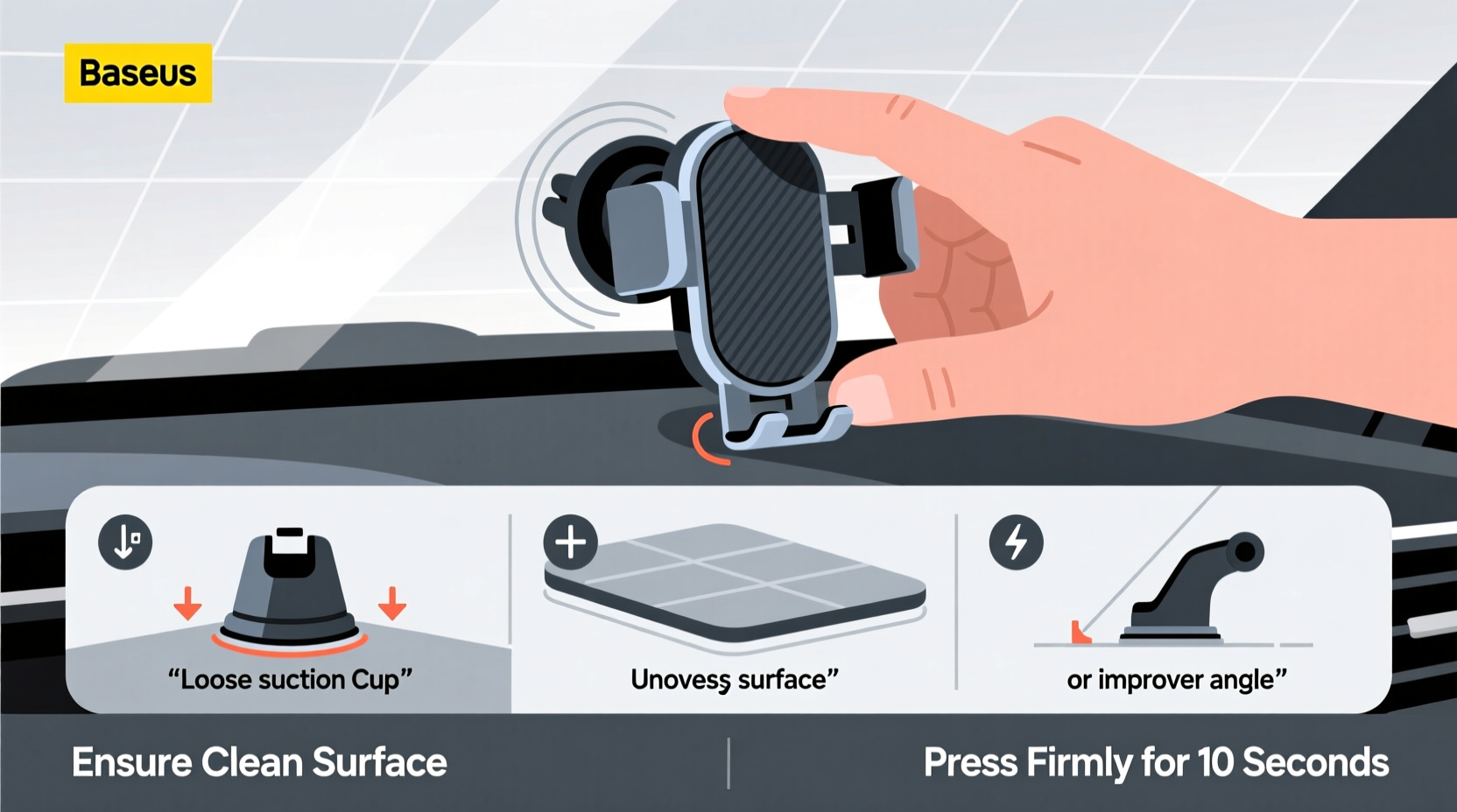 baseus car mount dropping fix
