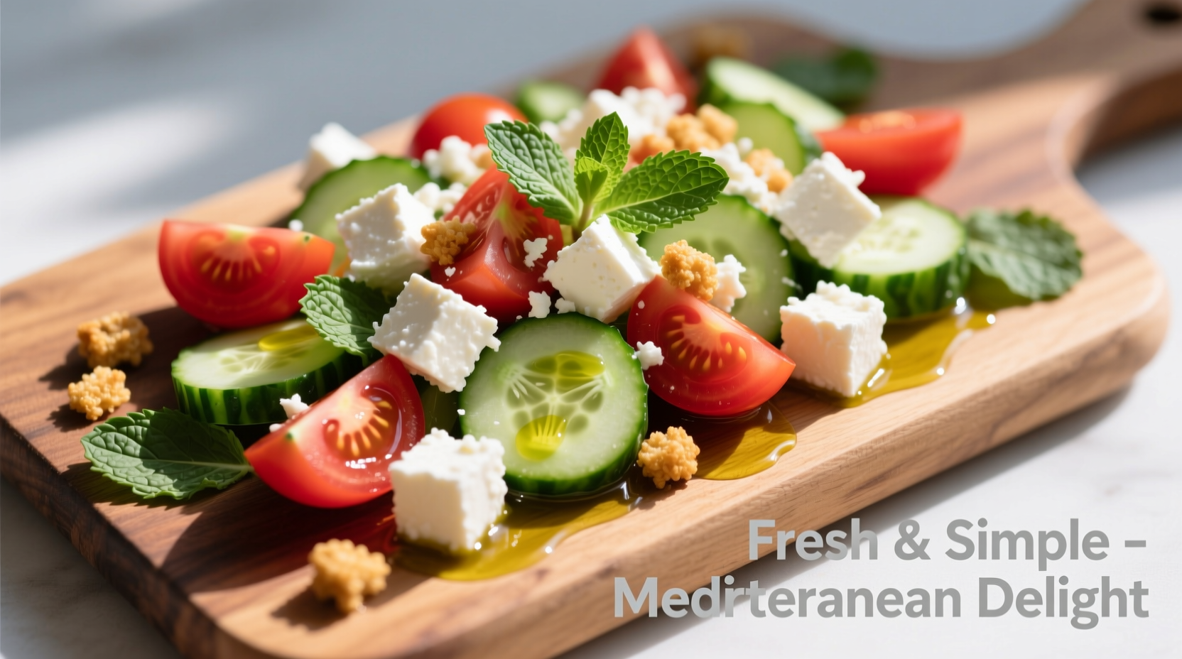 tomato and cucumber and feta salad