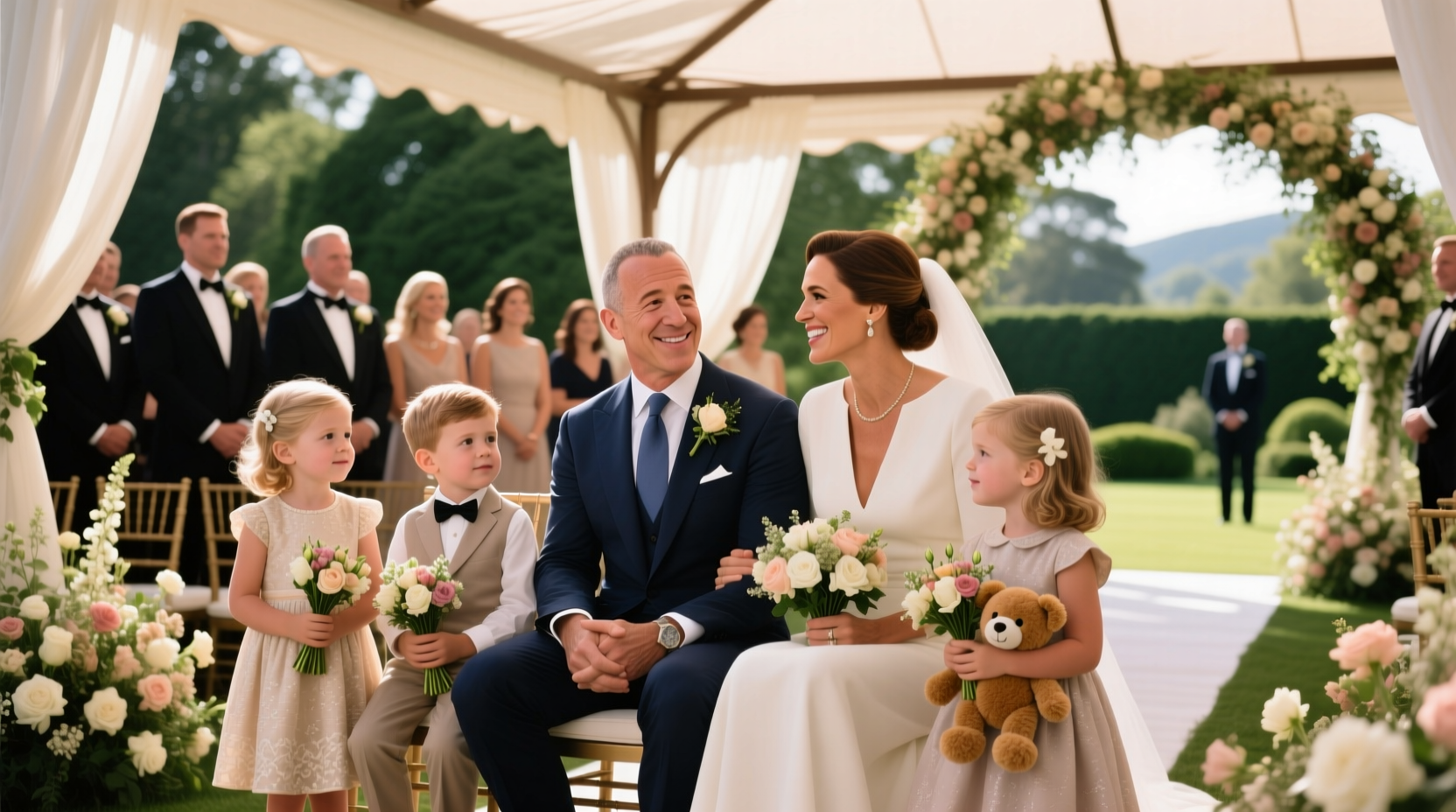 did jeff bezos children attend his wedding