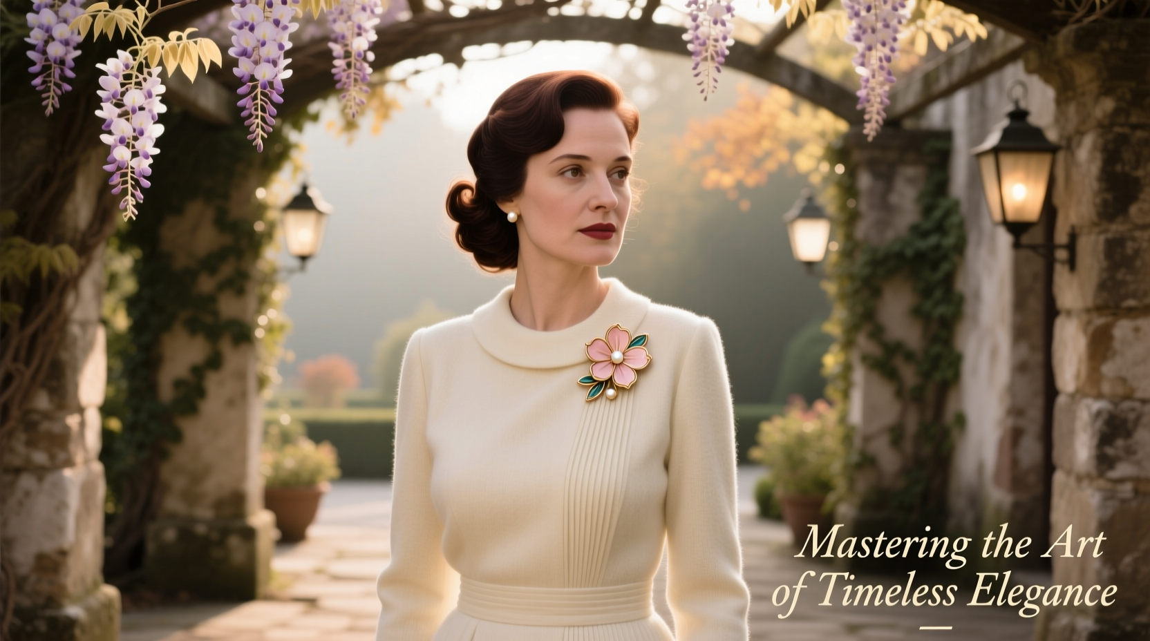 mastering the art of creating a timeless vintage look with a flower brooch