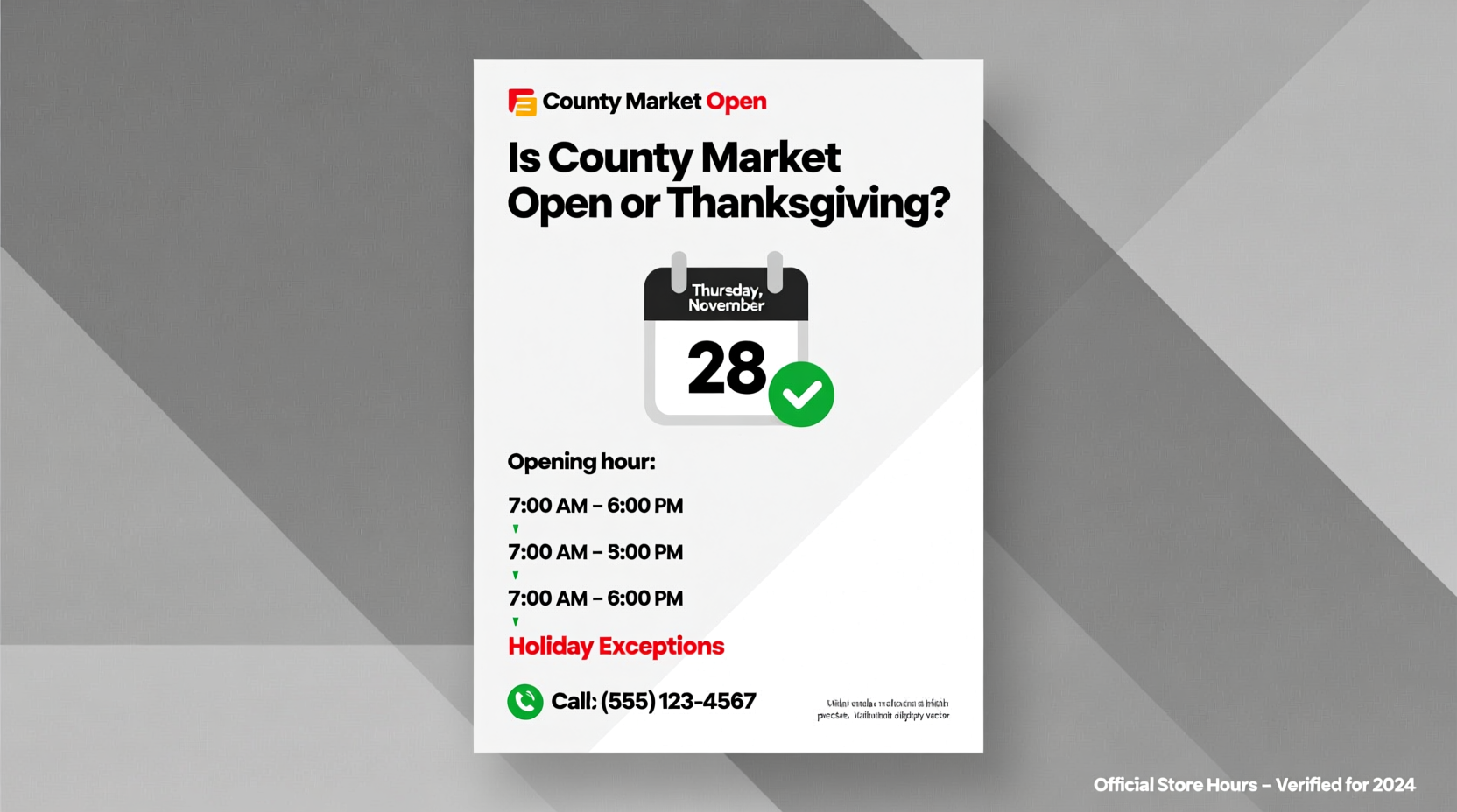 is county market open on thanksgiving