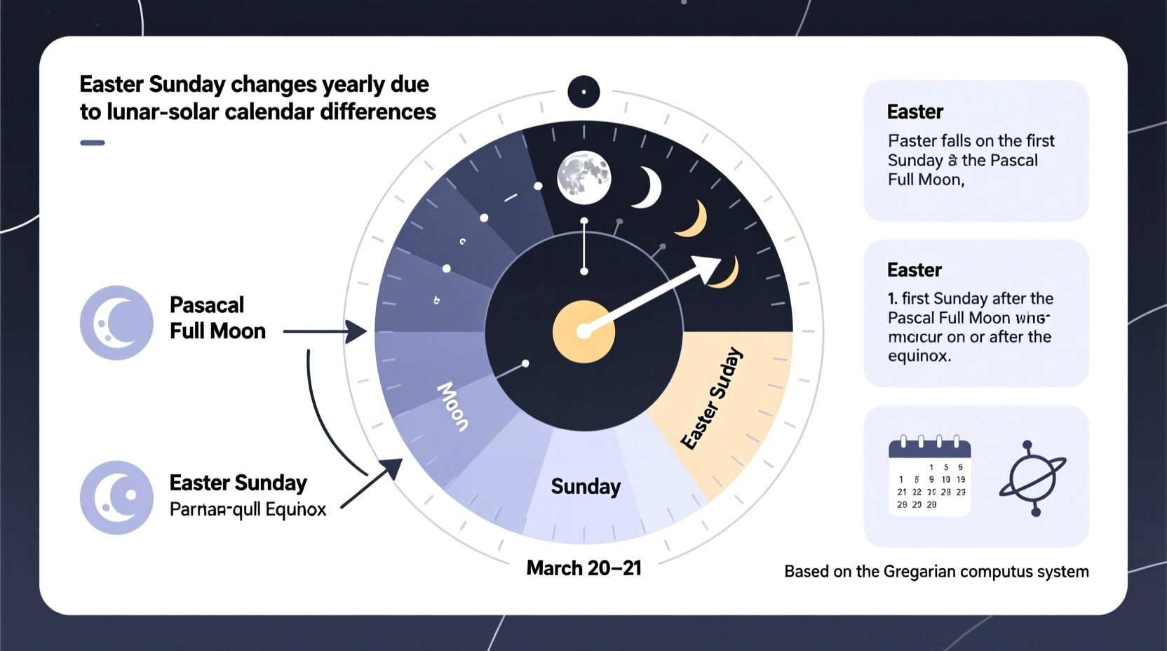 why does easter sunday change every year date calculation