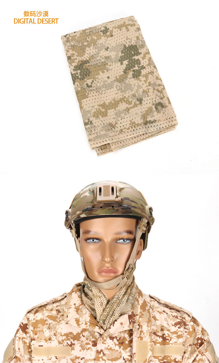 热陆军 scrim 迷彩围巾男子妇女头巾,军事战术脸面纱面罩围巾军事粉丝
