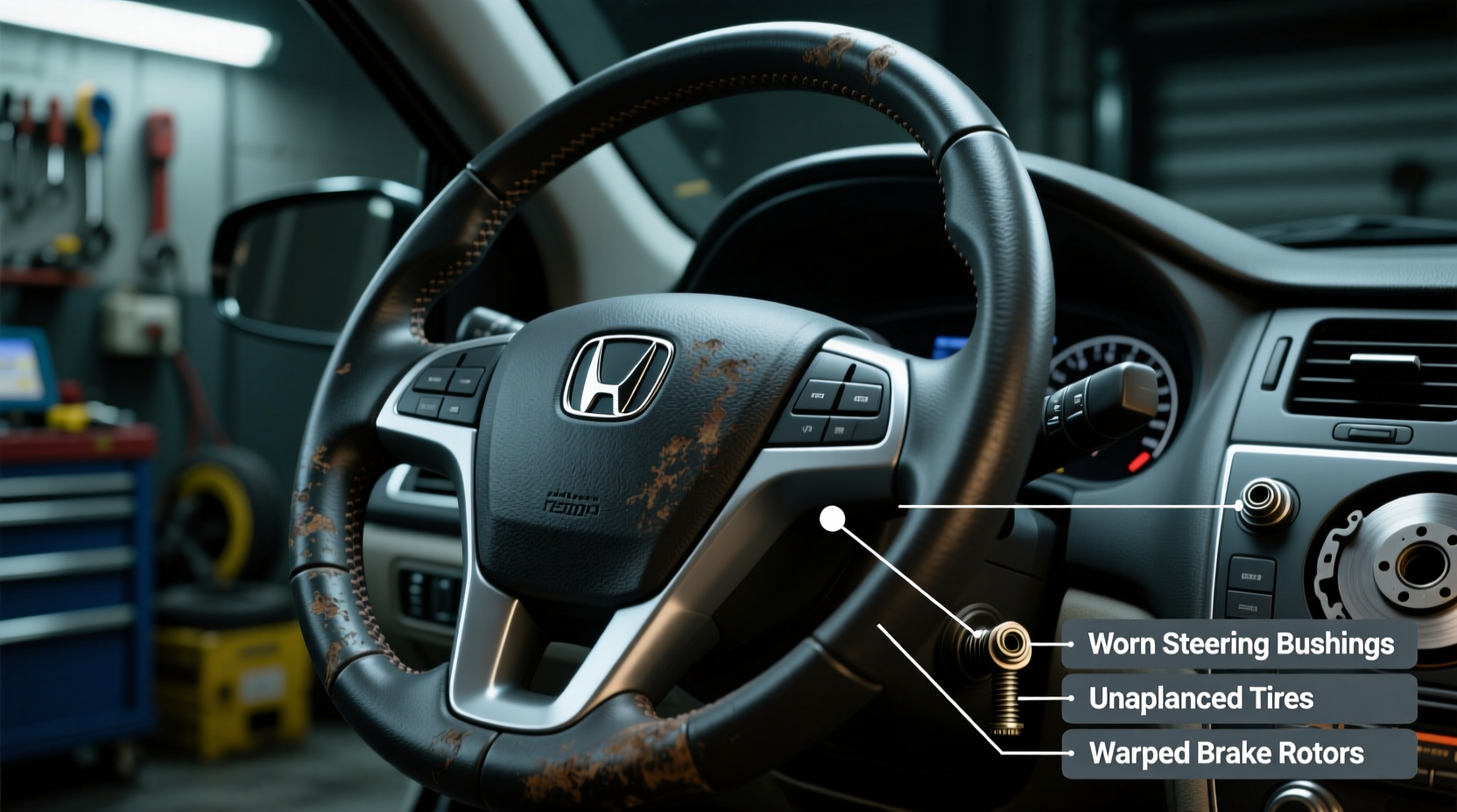 2007 accord steering wheel vibration