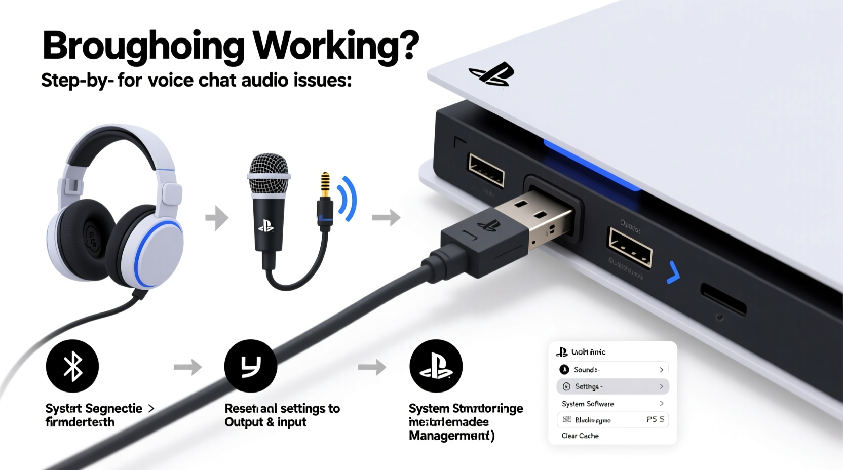 ps5 mic not working troubleshooting audio voice chat issues