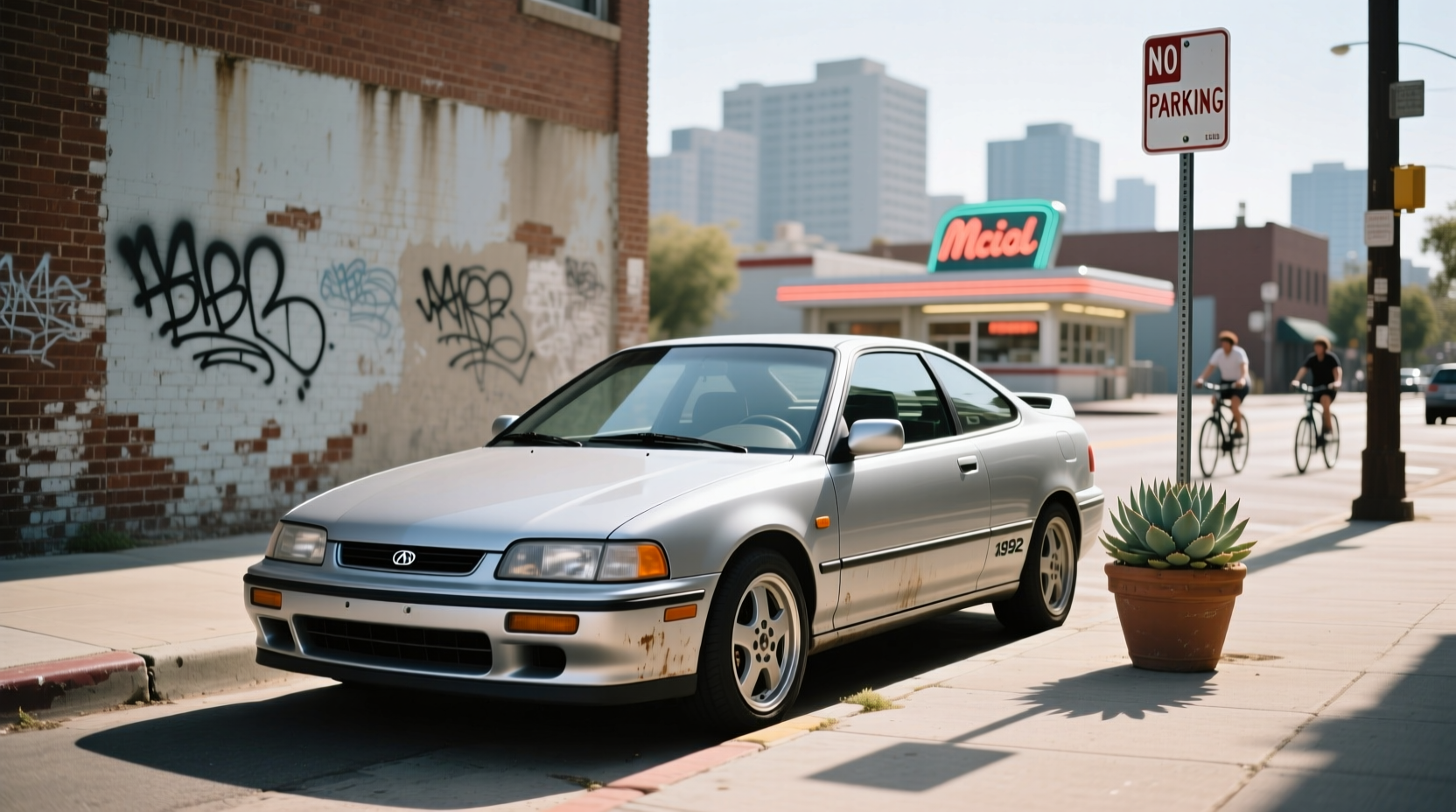 Silver 1992 Acura Integra parked outdoors