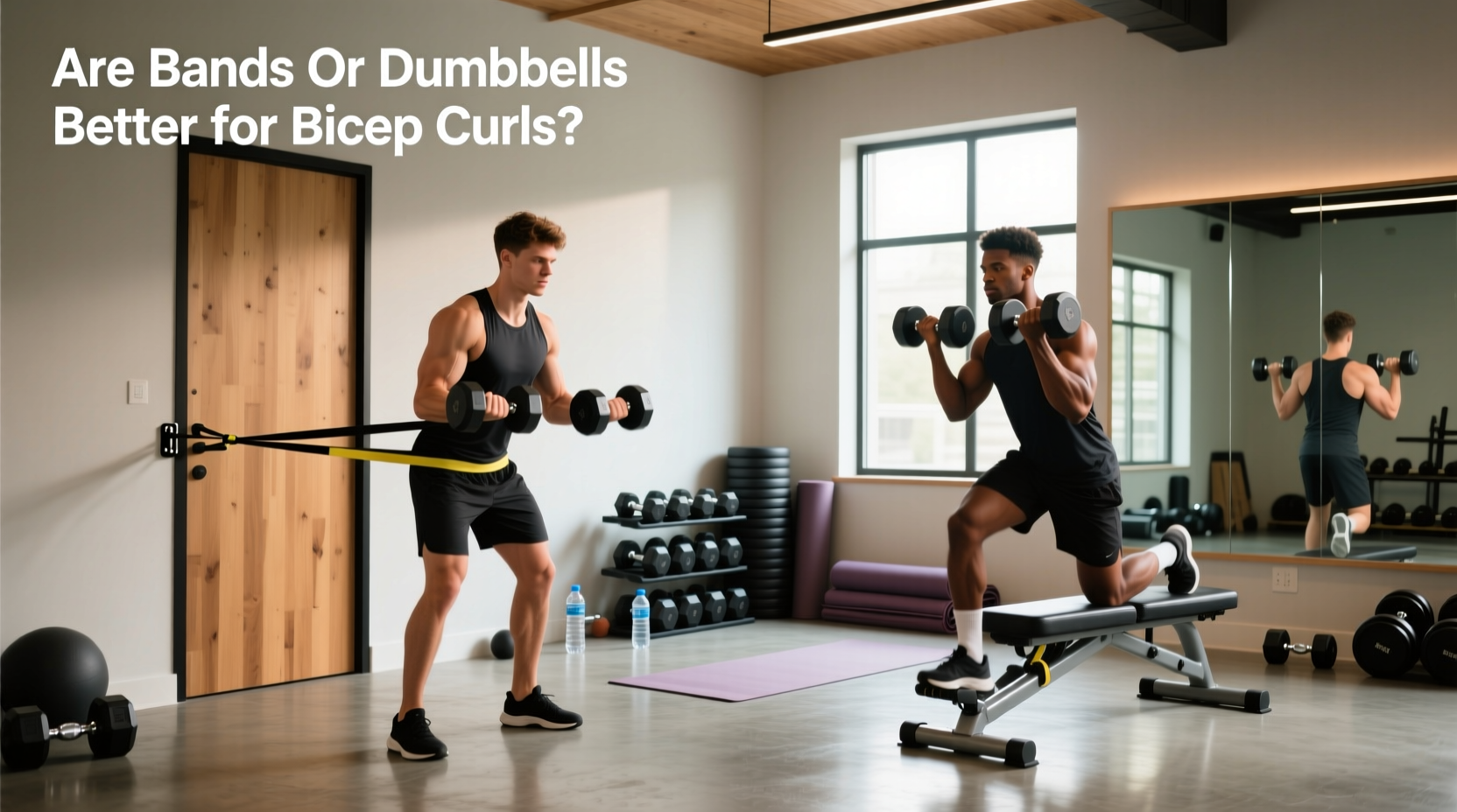 bands vs dumbbells for bicep curls