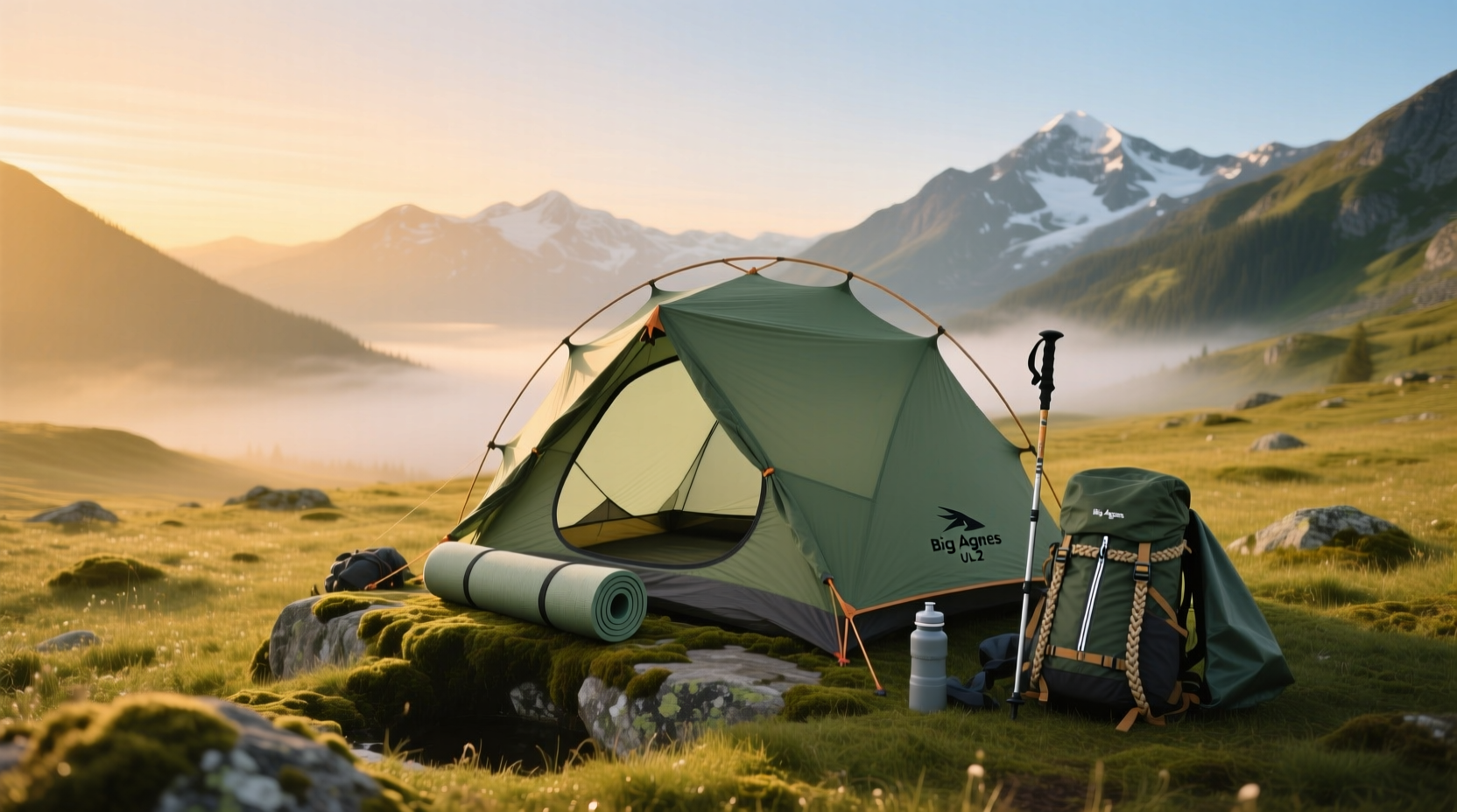 BIG AGNES Copper Spur UL2 Tent Lichen Green - View #11