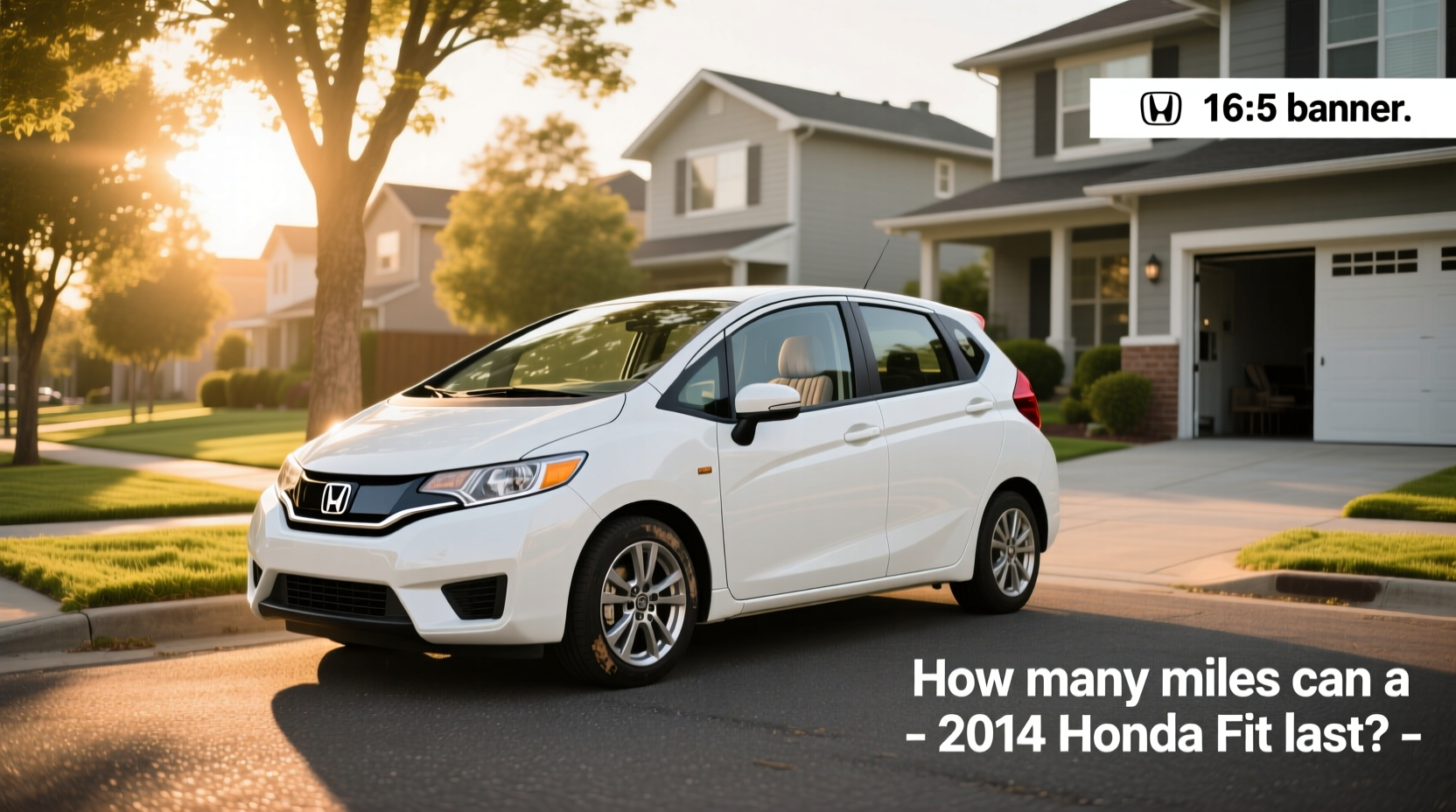High-mileage 2014 Honda Fit dashboard showing odometer reading