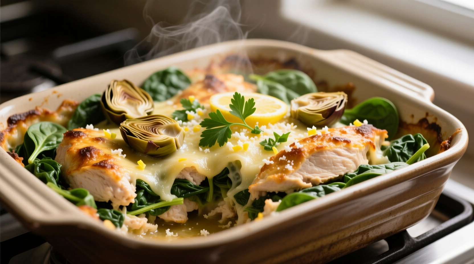 Perfect Spinach Artichoke Chicken Bake Recipe in 45 Minutes