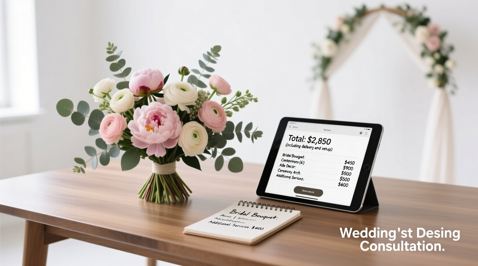 how much is a florist for a wedding