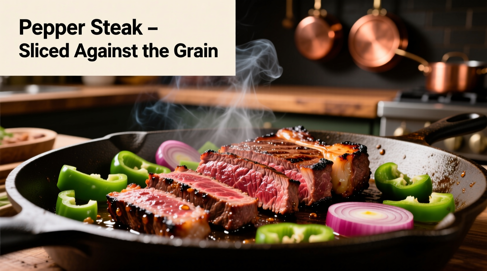 flank steak for pepper steak  slice right or regret it