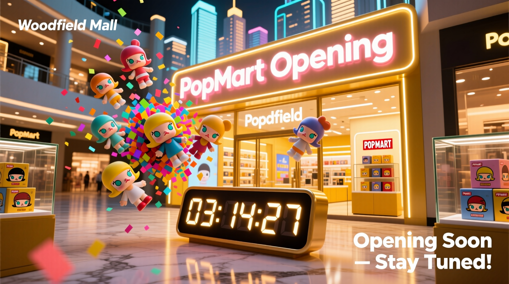 when is the popmart in woodfield opening