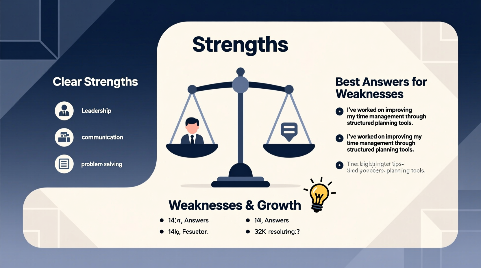 clear strengths and weaknesses best answers for interview success