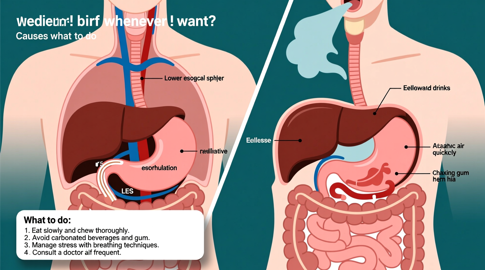 why can i burp whenever i want causes what to do
