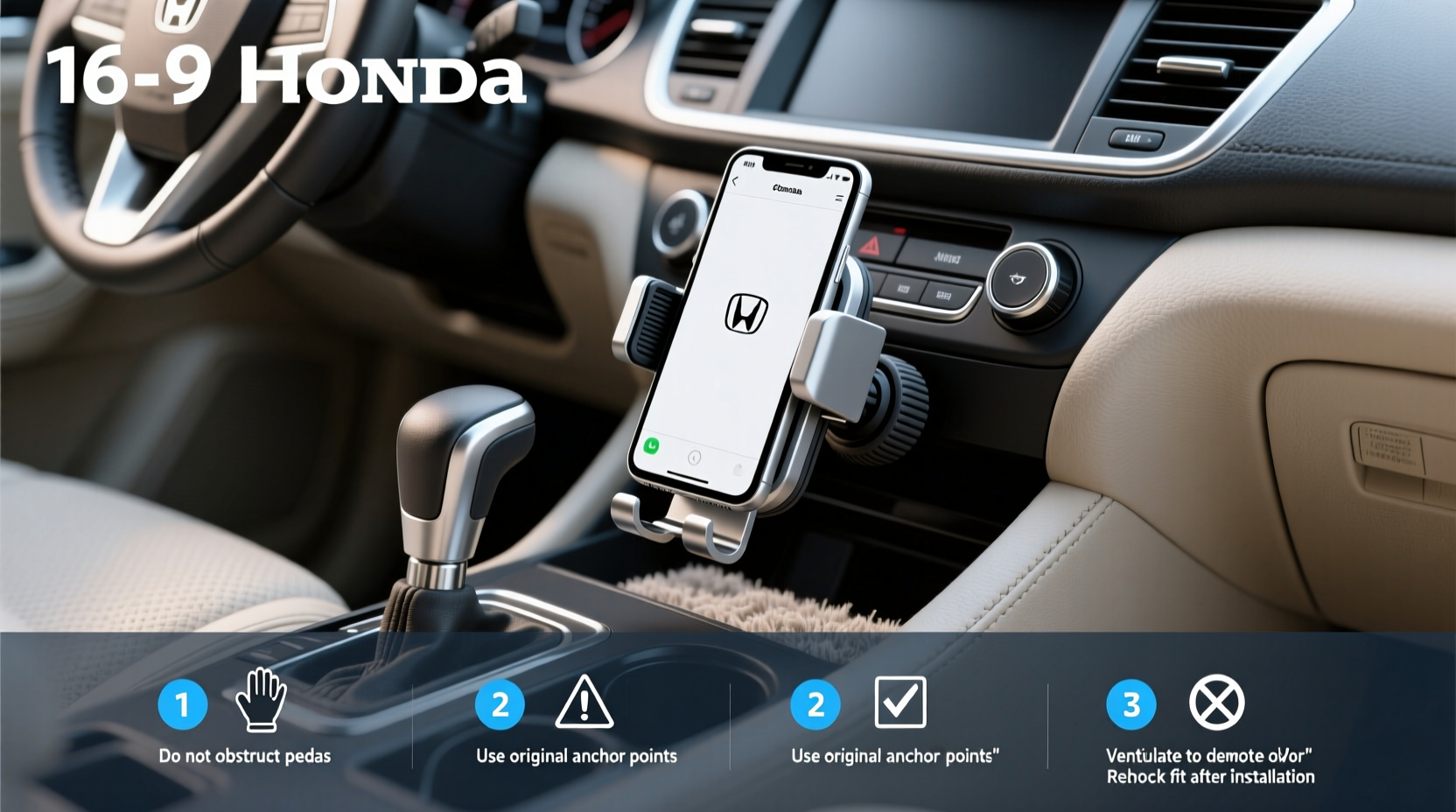 2012 honda civic console cell phone mount