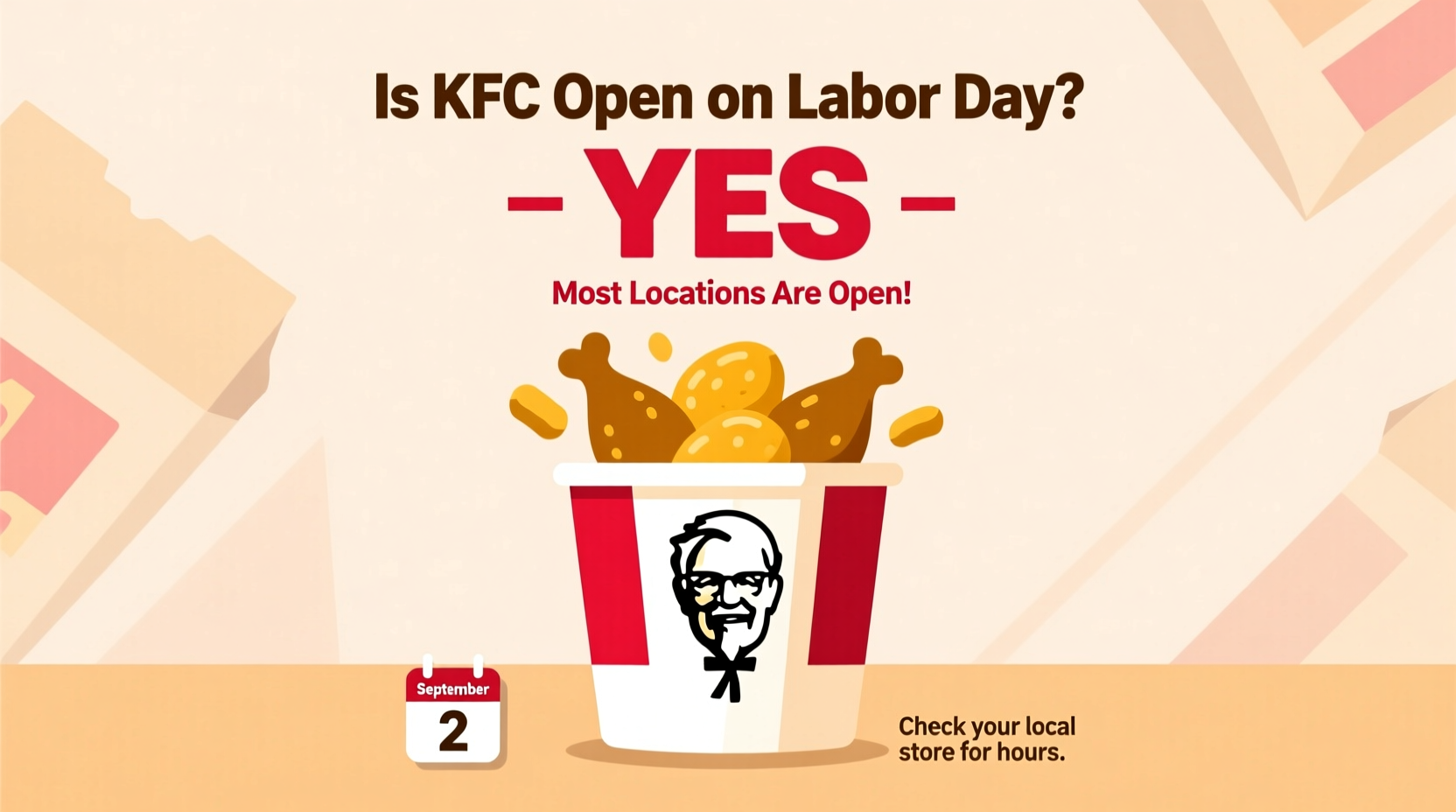 is kfc open on labor day