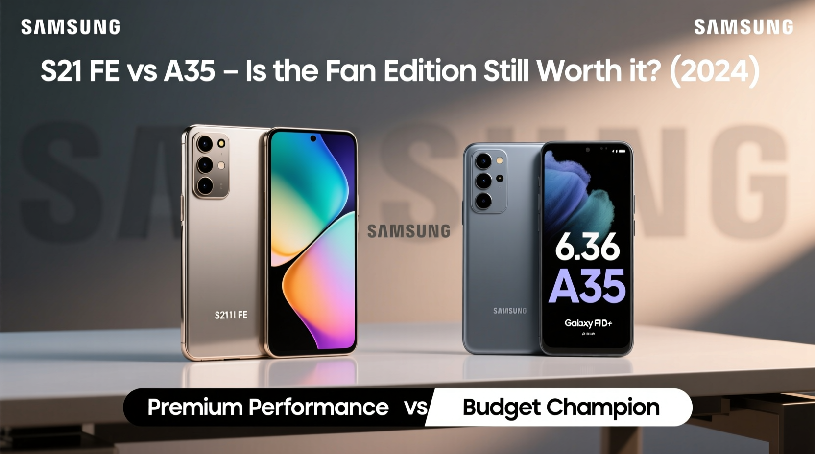 s21 fe vs a35 is the fan edition still worth it or is the a35 the better budget samsung in 2024