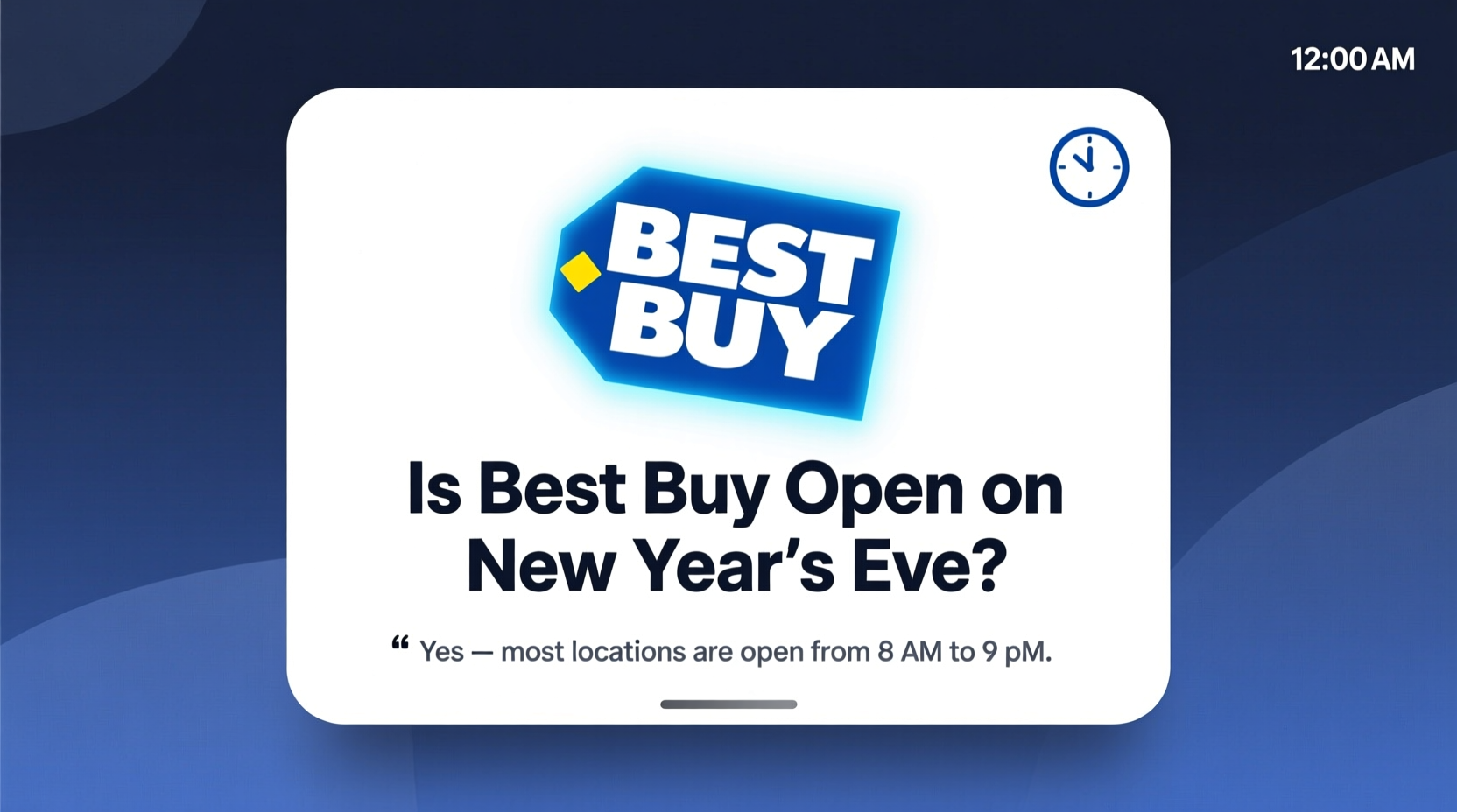 is best buy open on new years eve