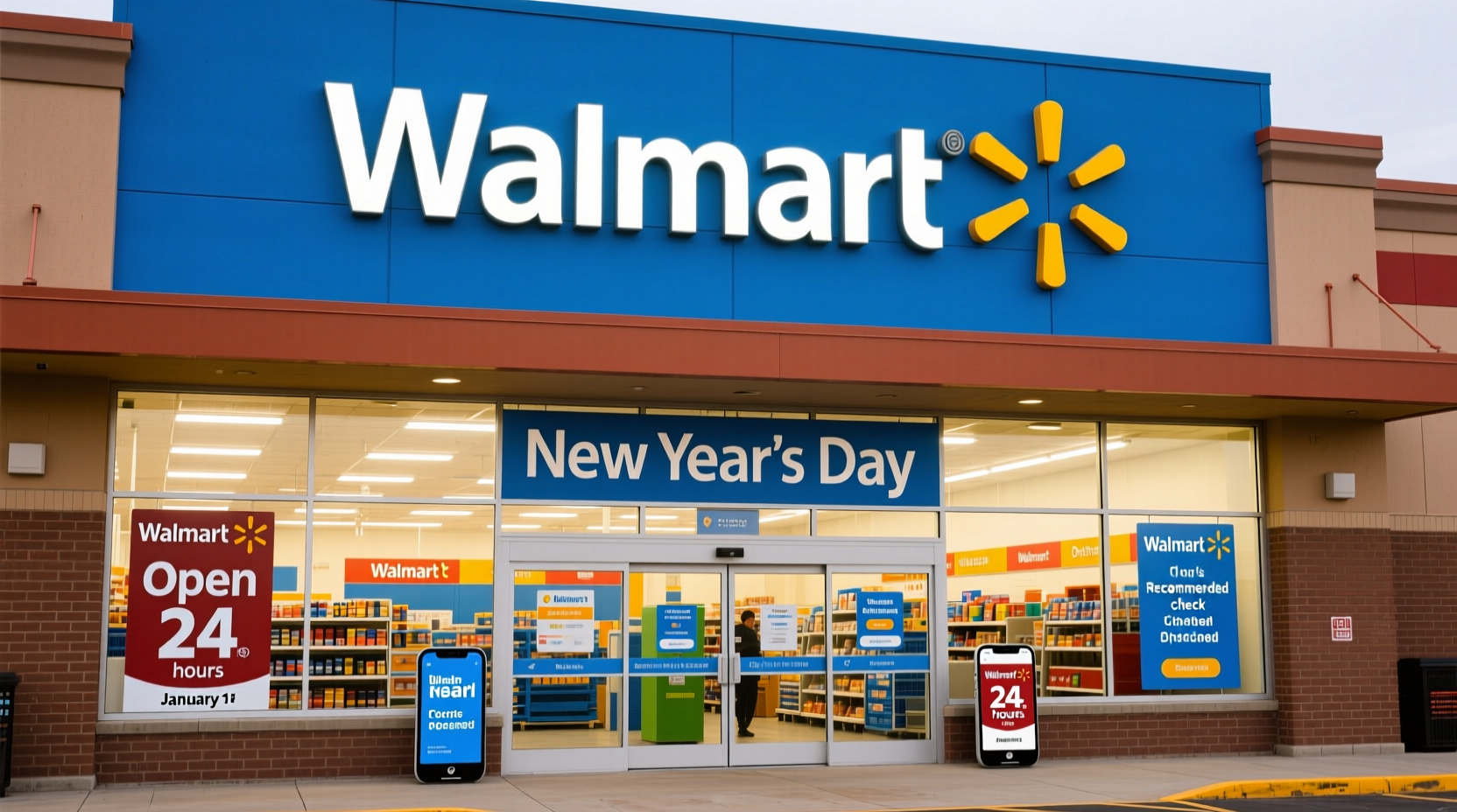is walmart open on new year