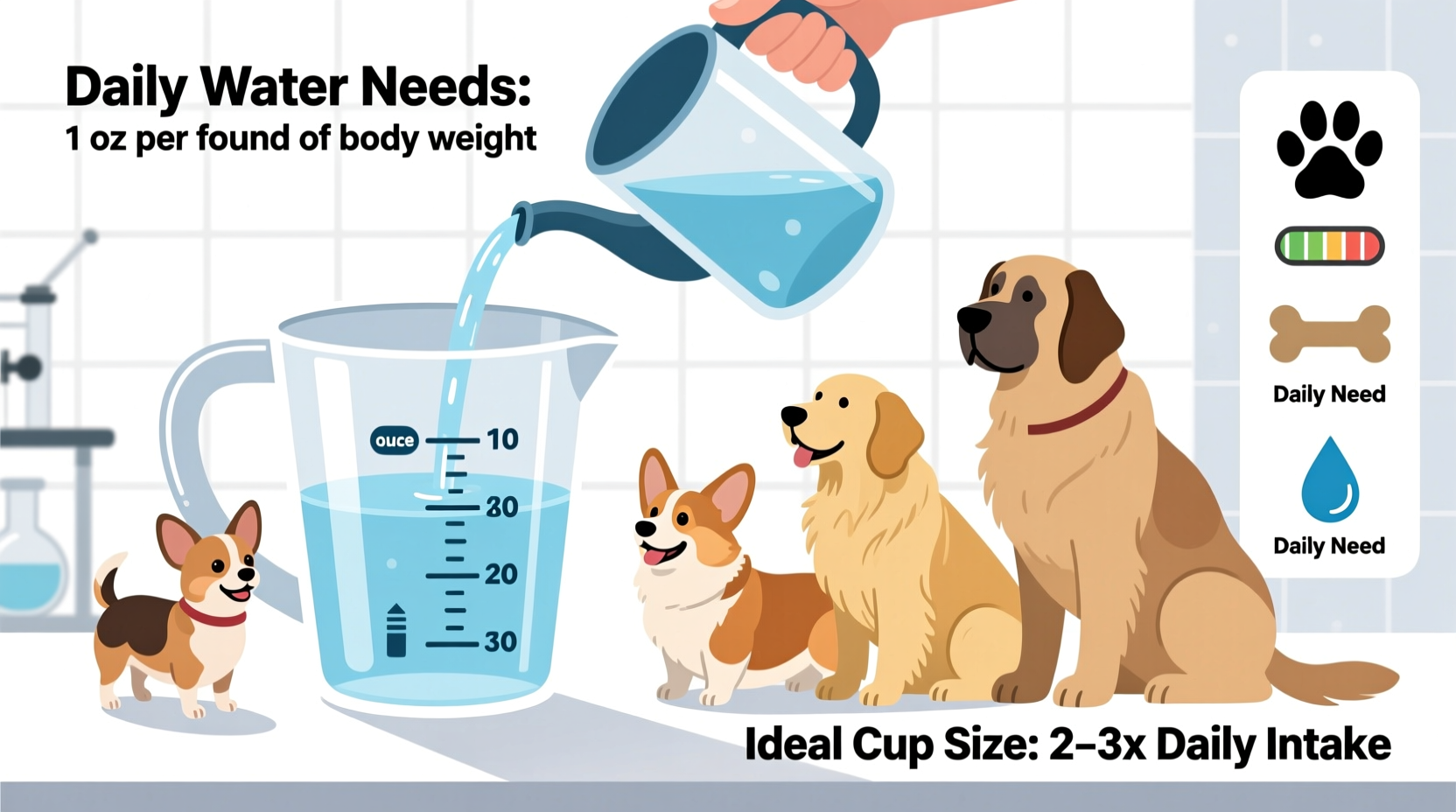 how to accurately measure and choose the perfect water cup size for your dogs hydration needs