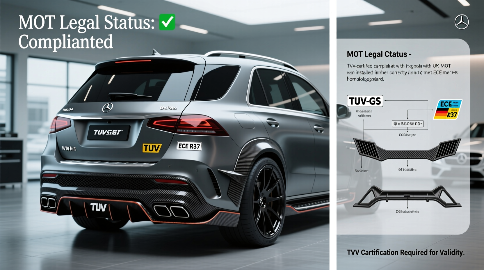 W164 Carbon TUV Kits: MOT Legal Status Explained