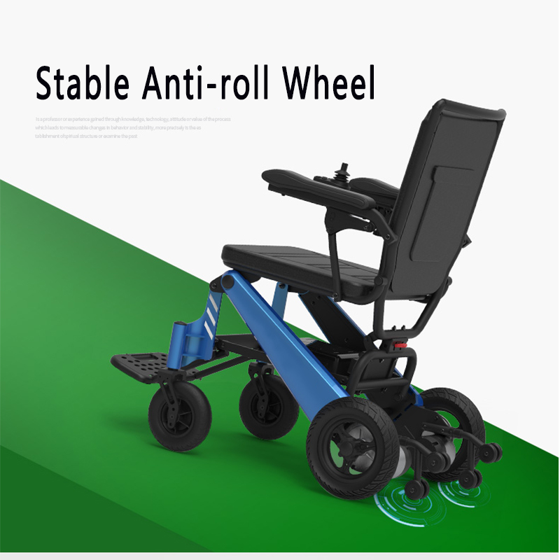 Magnesium alloy lightweight handicapped joystick wheelchair for travel