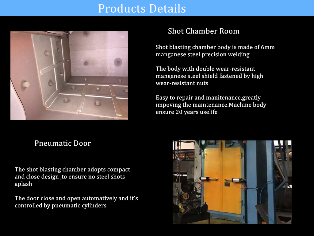 Q37 Spinner Single Or Double Hanger Hook Cleaning Type Equipment Shot Blaster Abrator Shot Blasting Machine