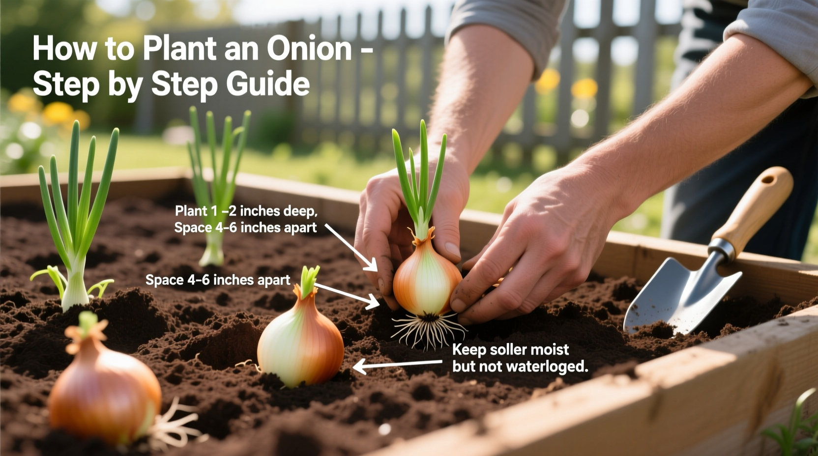 how do you plant an onion