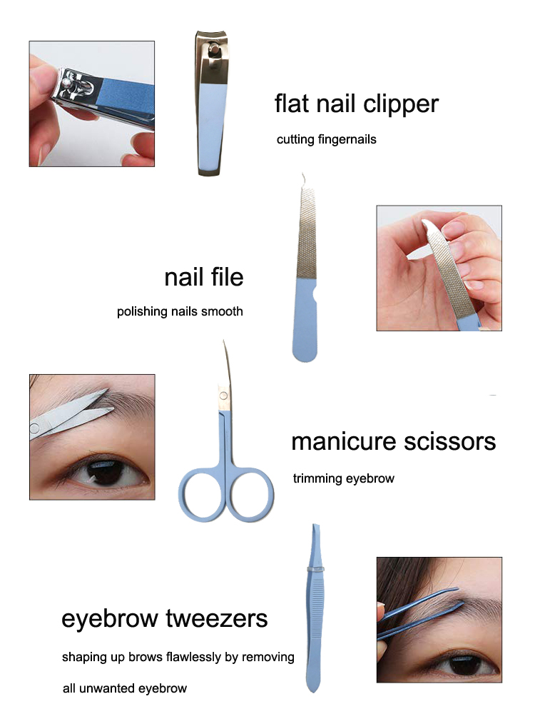 nail kit Hot Sale stainless steel private label makeup Manicure Kit manicure tools Nail Clipper Set manicure set
