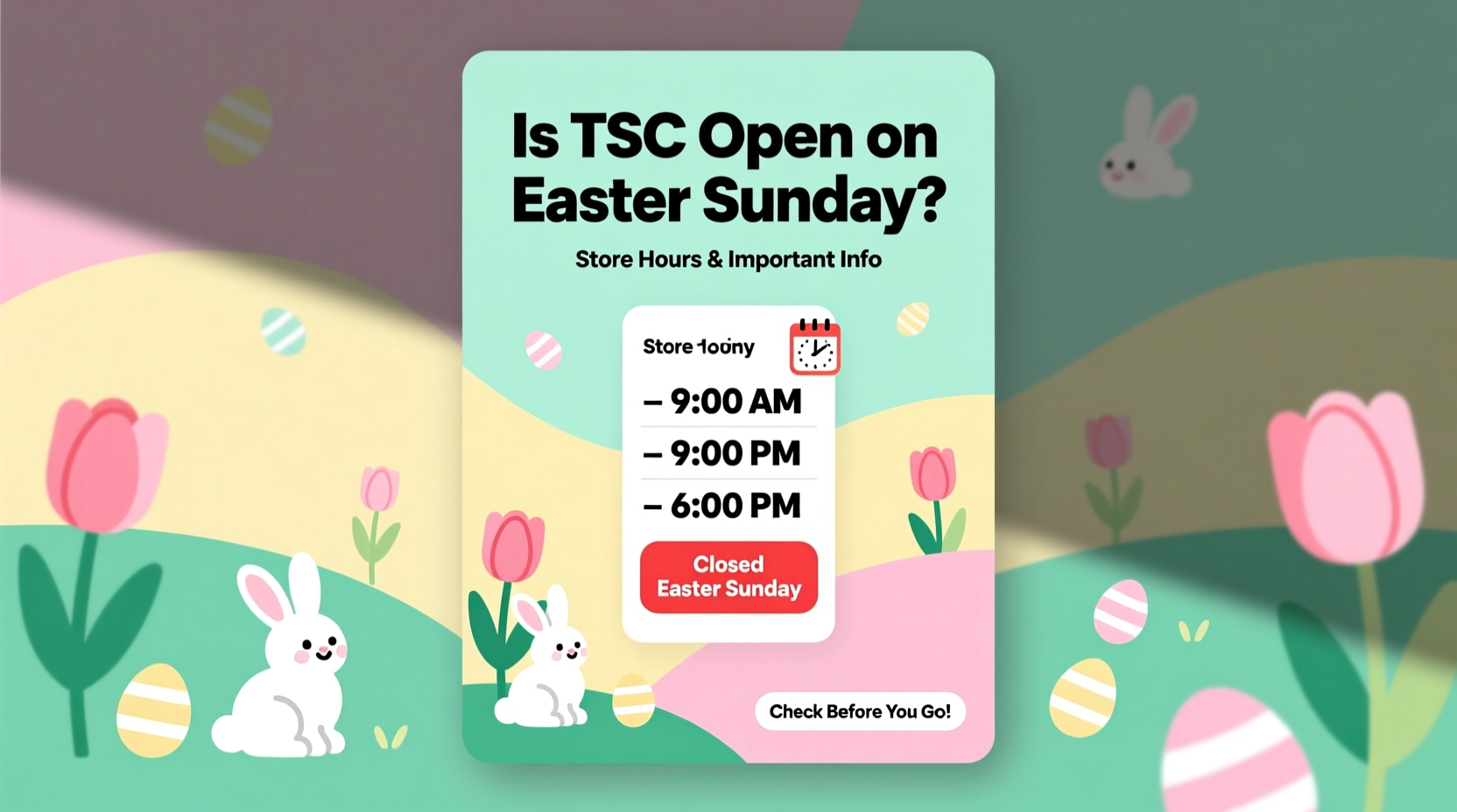 is tsc open easter sunday