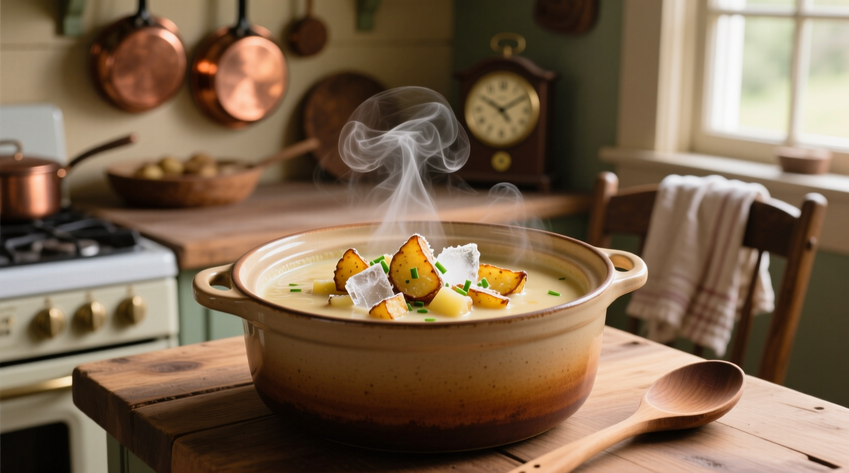 Easy Crock Pot Potato Soup with Frozen Hash Browns Recipe