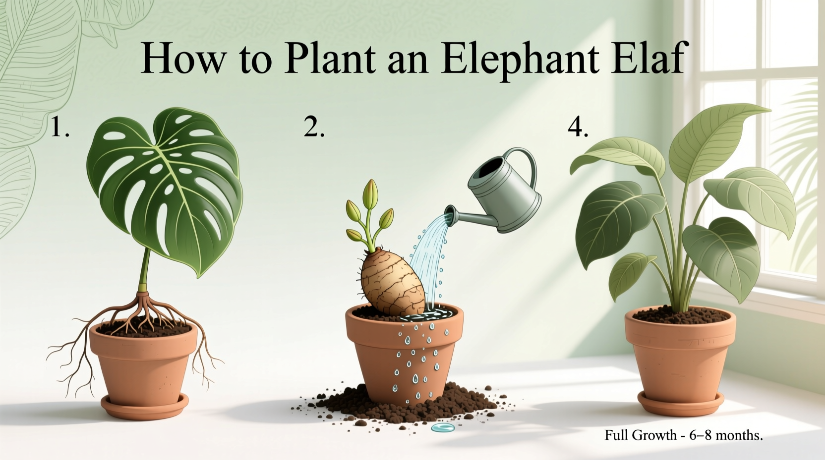 how to plant an elephant ear