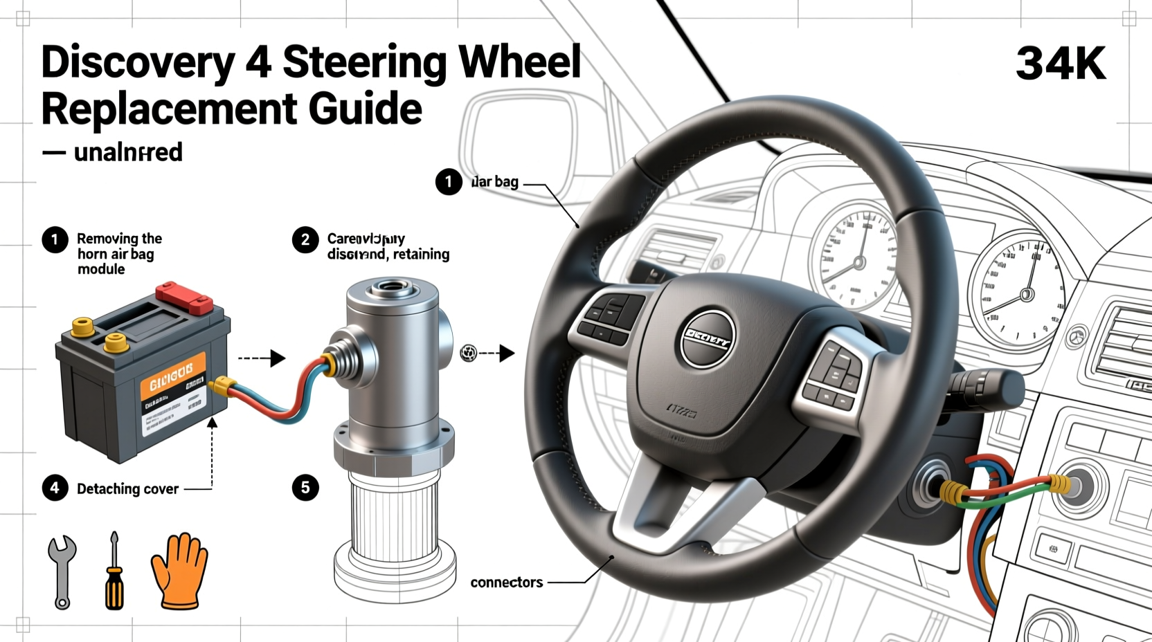 discovery 4 steering wheel replacement