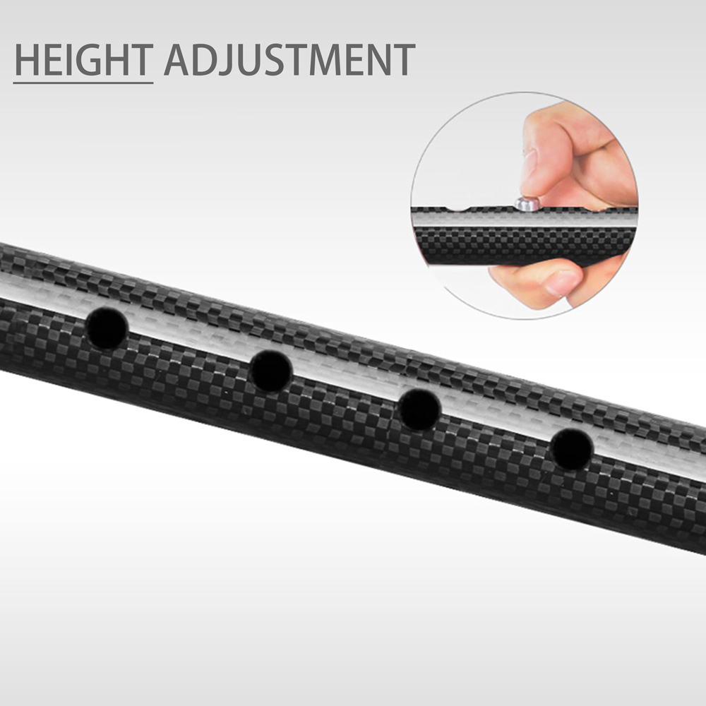 Carbon Fiber Walking Stick With Wood Handle Strong Toughness Adjustable Length walking stick For The Elderly Rubber Base