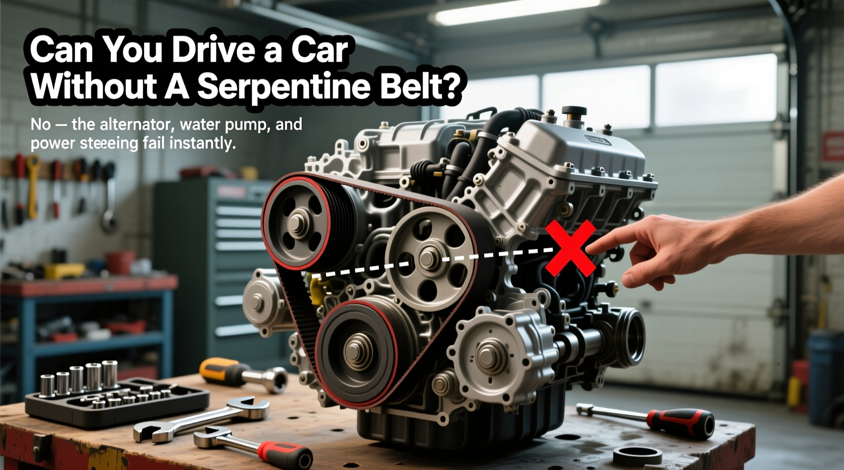can you drive a car without a serpentine belt
