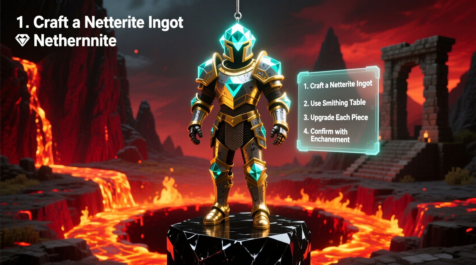 the ultimate guide to upgrading diamond armor to netherite in minecraft