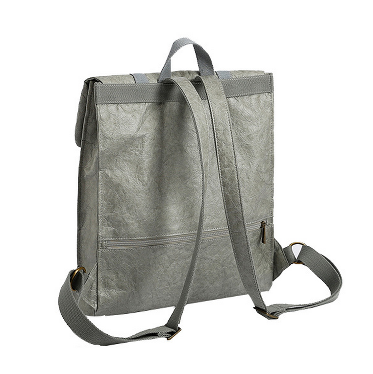 Zaino di carta lavabile ecologico all'ingrosso alla moda zaino roll top