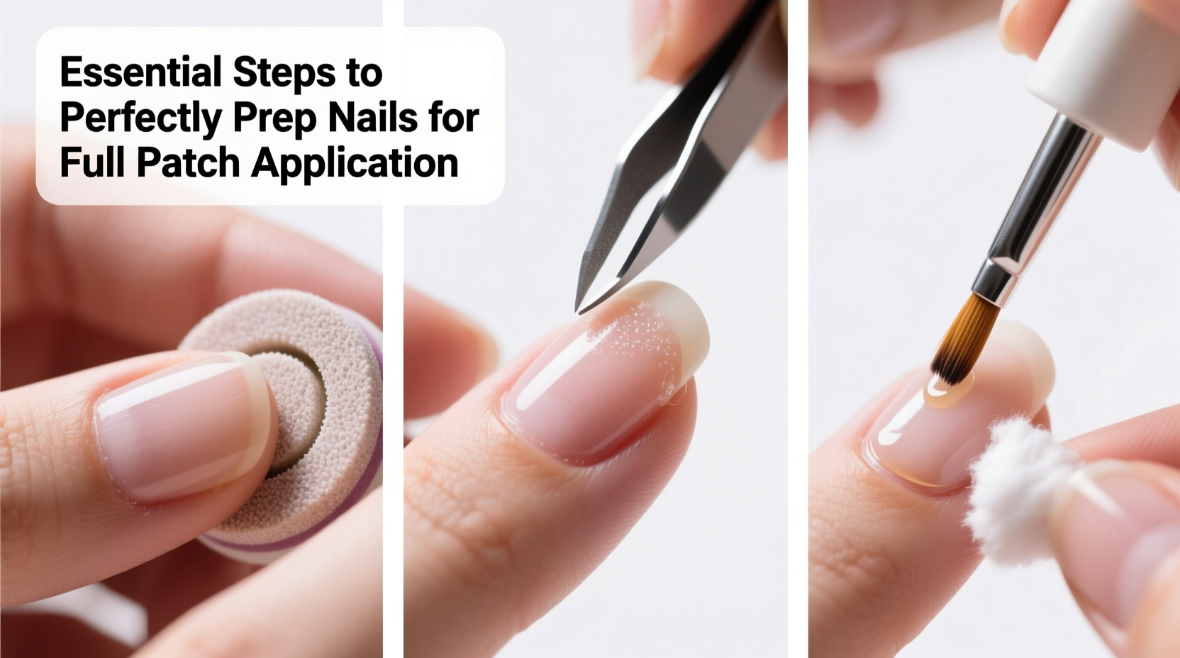 essential steps to perfectly prep nails for full patch application at home