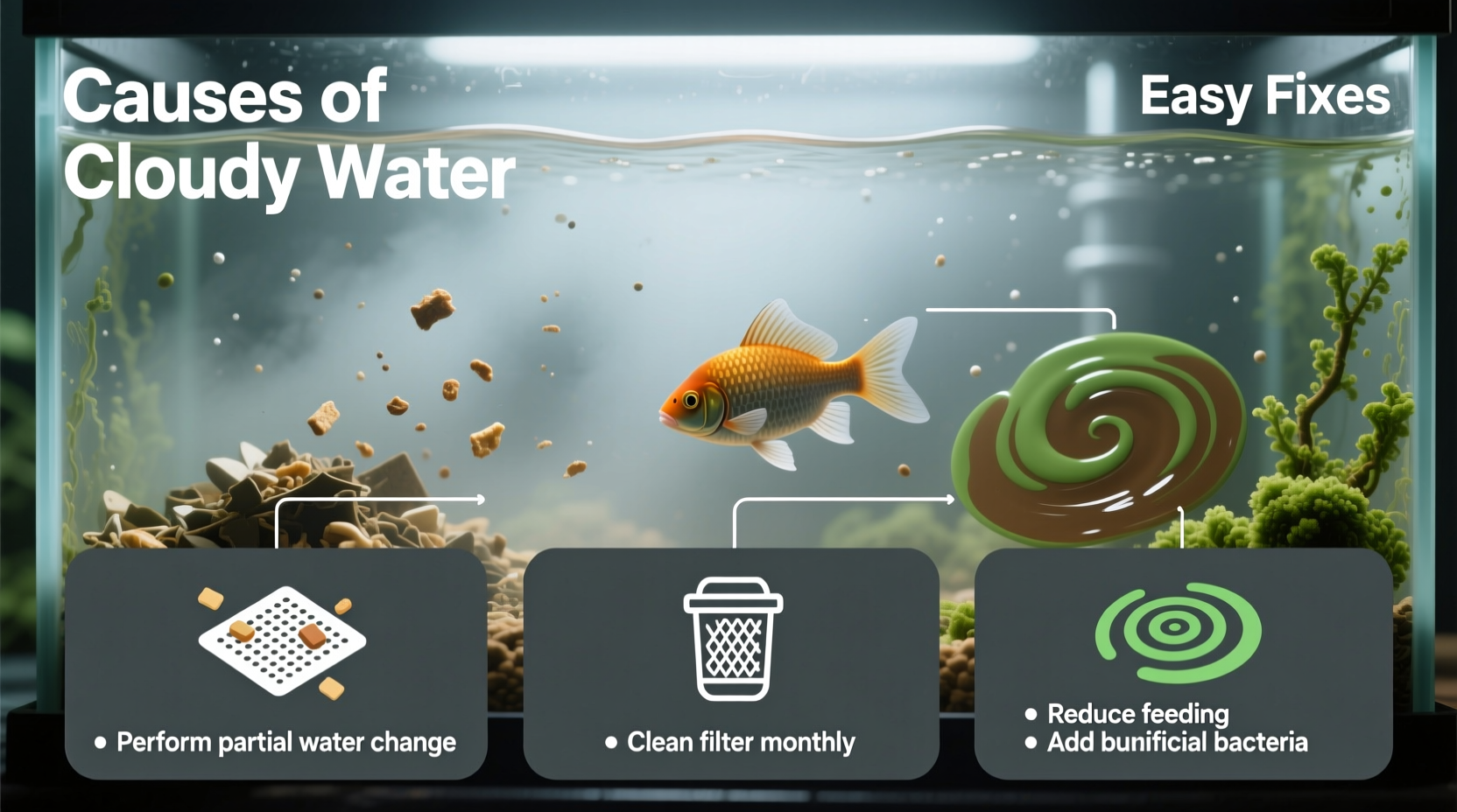 foggy fish tank causes and easy fixes for cloudy water