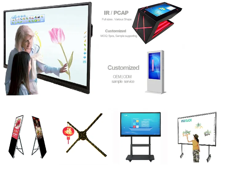 Infrared Touch Screen Frame Finger Touch Frame Factory Prices Offer 43 Inch USB Free Software for Interactive Display 3-yea