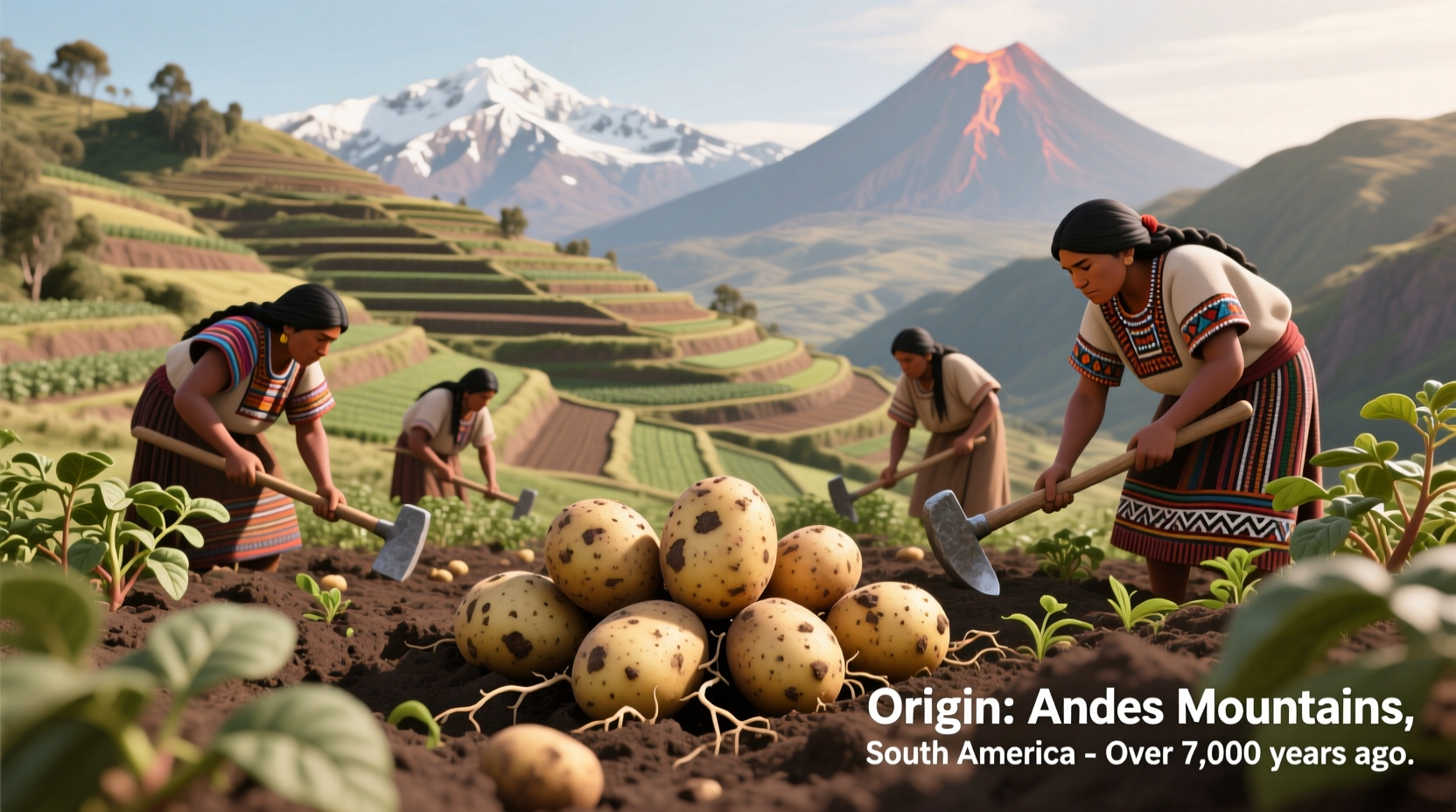 Potato Origin: Andes Mountains of South America