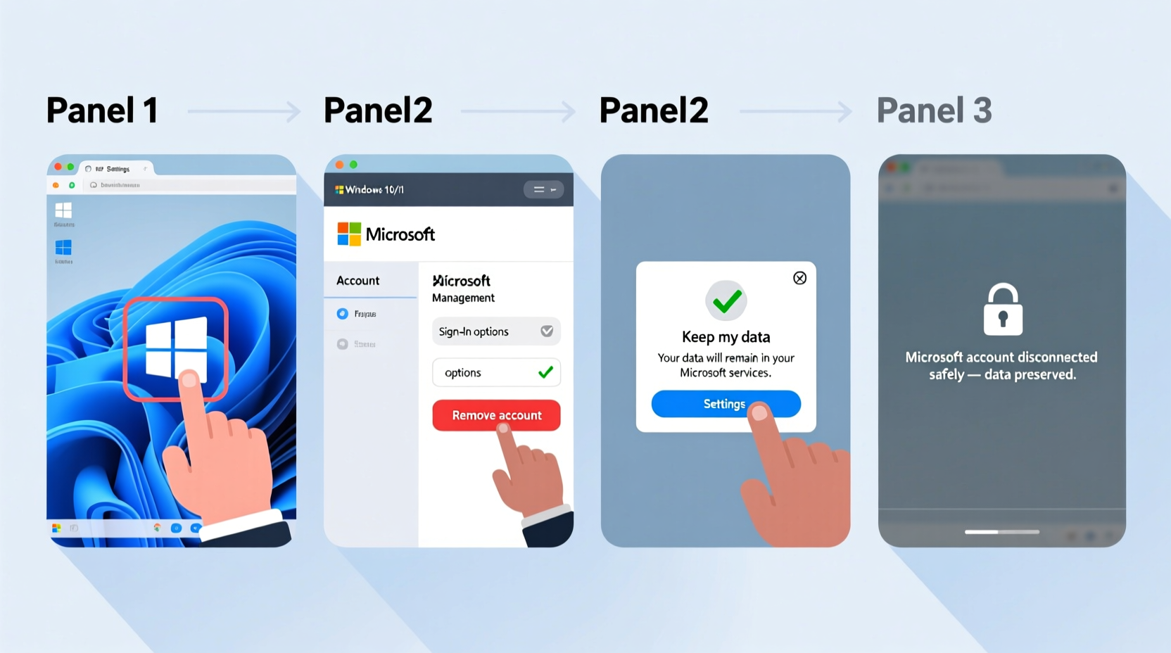 step by step guide to safely disconnect your microsoft account without losing data